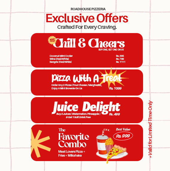 4 Limited-Time Offers at Roadhouse Pizzeria, Labim Mall
