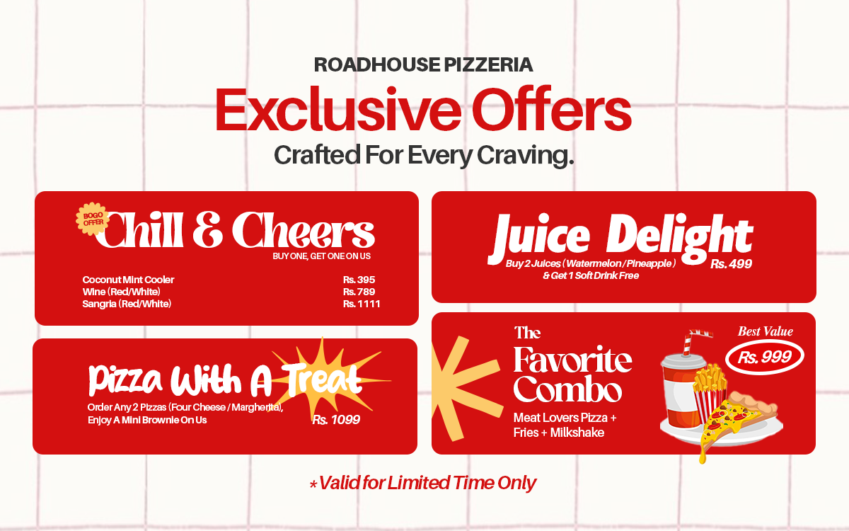 4 Limited-Time Offers at Roadhouse Pizzeria, Labim Mall