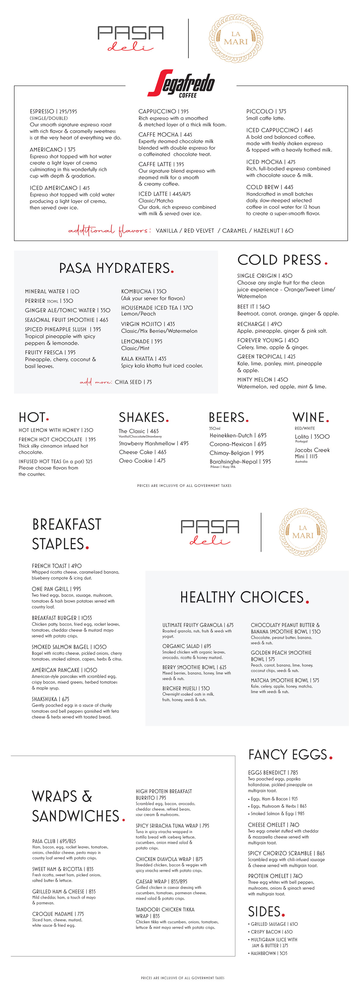 Breakfast Menu